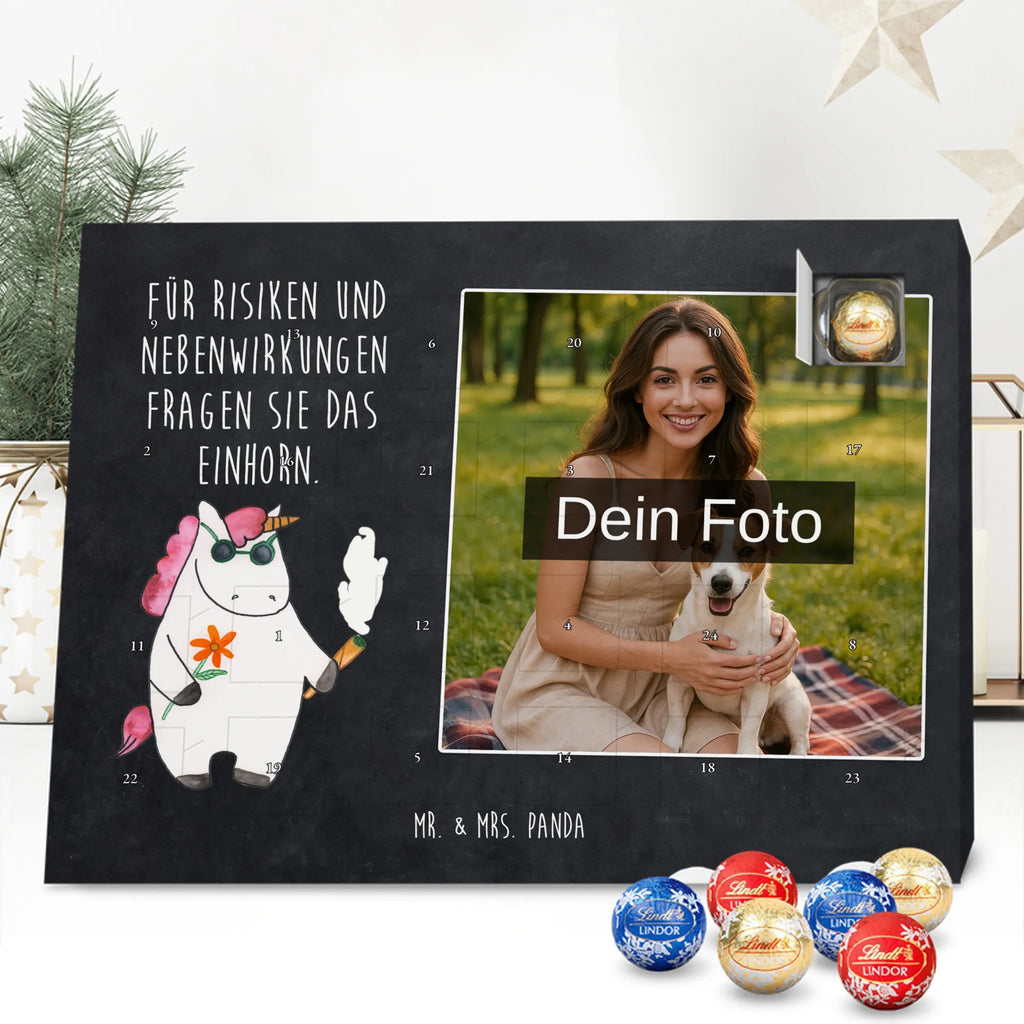 Personalisierter Schoko Foto Adventskalender Einhorn Woodstock Personalisierter Schoko Foto Adventskalender, Unicorn, Einhorn, Einhörner, Einhorn Deko, Zigarette, Spaß. Lustig, Alkohol, Joint, Woodstock, Party, Kiffen, Witzig