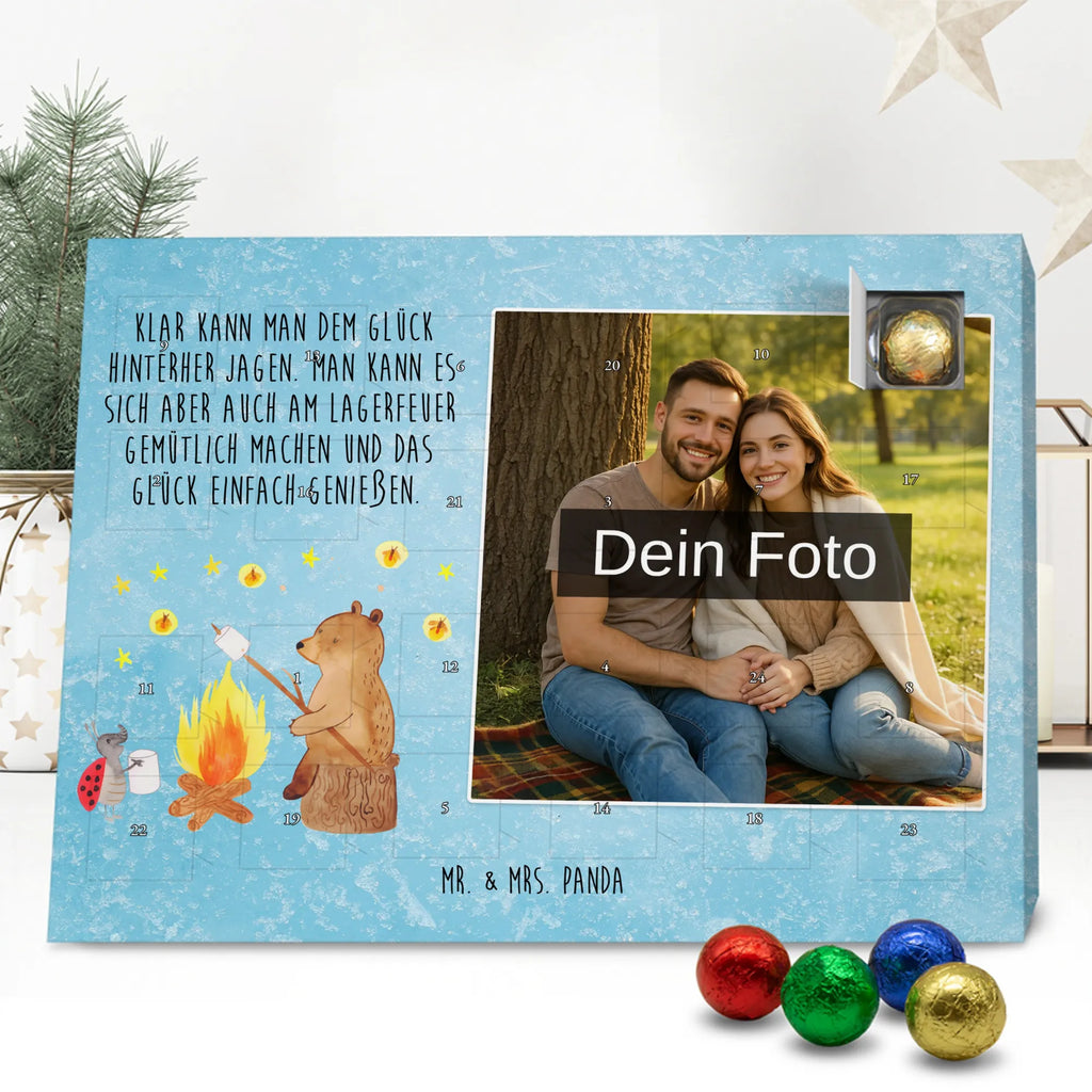 Personalisierter Schoko Foto Adventskalender Bär & Marienkäfer Lagerfeuer Personalisierter Schoko Foto Adventskalender, Teddy, Bär, Teddybär, Lagerfeuer