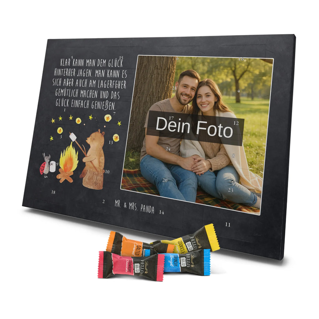 Personalisierter Schoko Foto Adventskalender Bär & Marienkäfer Lagerfeuer Personalisierter Schoko Foto Adventskalender, Teddy, Bär, Teddybär, Lagerfeuer