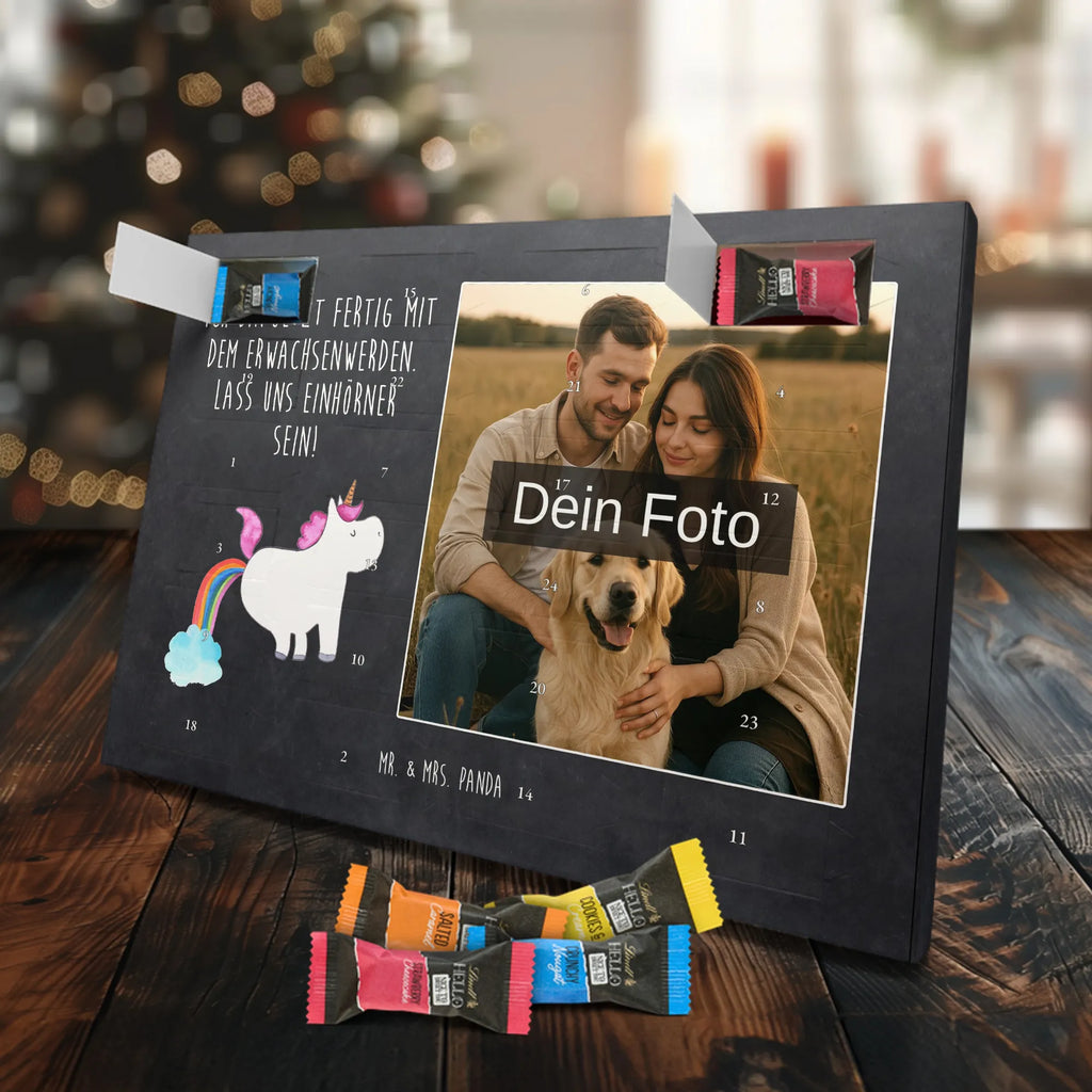 Personalisierter Schoko Foto Adventskalender Einhorn Pupsen Personalisierter Schoko Foto Adventskalender, Unicorn, Einhorn, Einhörner, Einhorn Deko, Regenbogen, Glitzer, Erwachsenwerden, Einhornpower, Pups, Lustig, Spaß, Freundin