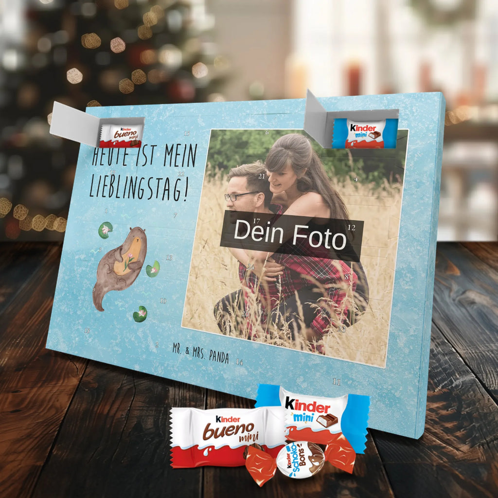 Personalisierter Schoko Foto Adventskalender Otter Seerose Personalisierter Schoko Foto Adventskalender, Fischotter, Seeotter, Otter, Otter Seeotter See Otter