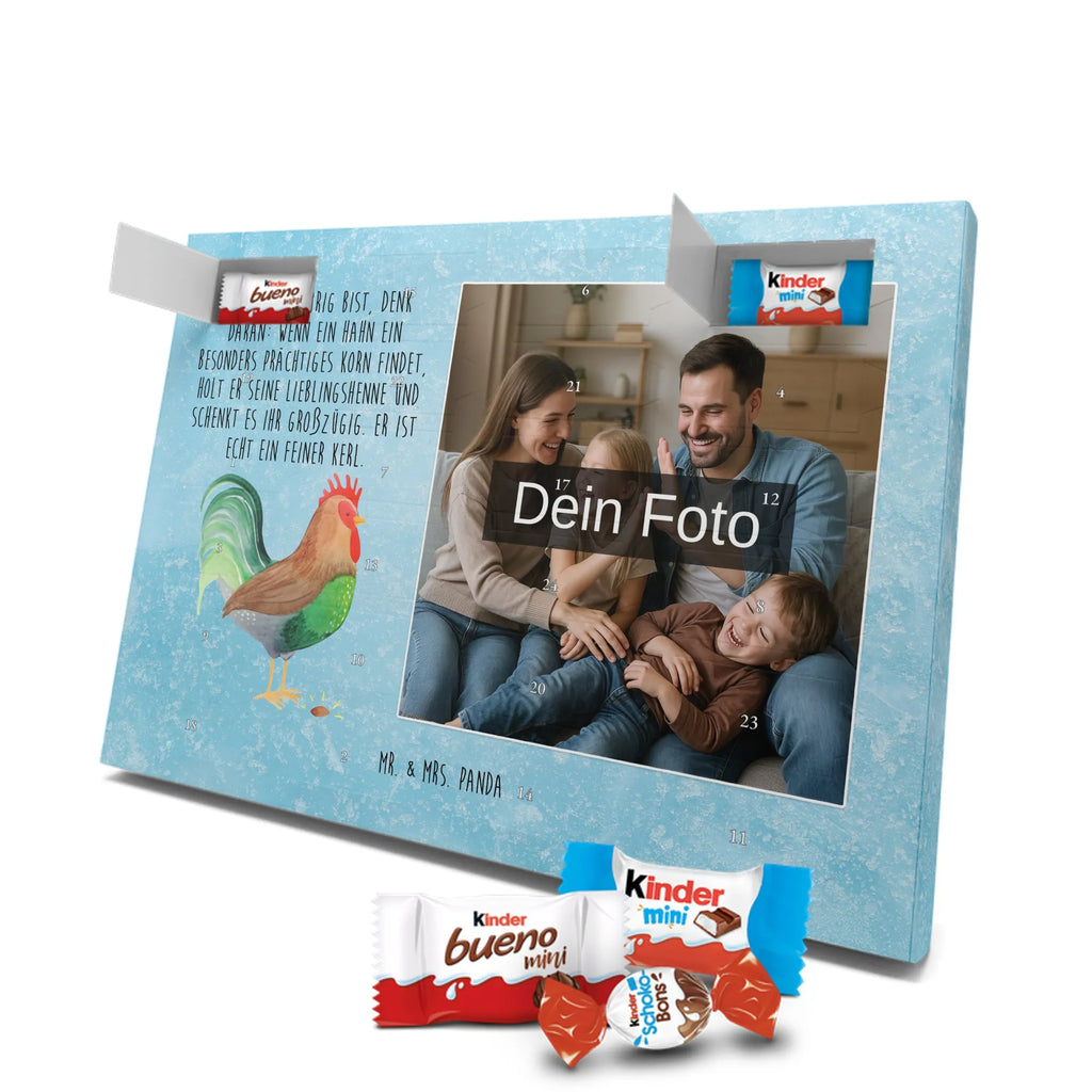 Personalisierter Schoko Foto Adventskalender Hahn Korn Personalisierter Schoko Foto Adventskalender, Landwirt, Bauernhof, Landwirtin, Hoftiere, Henne, Natur, Hahn, Eier, Korn