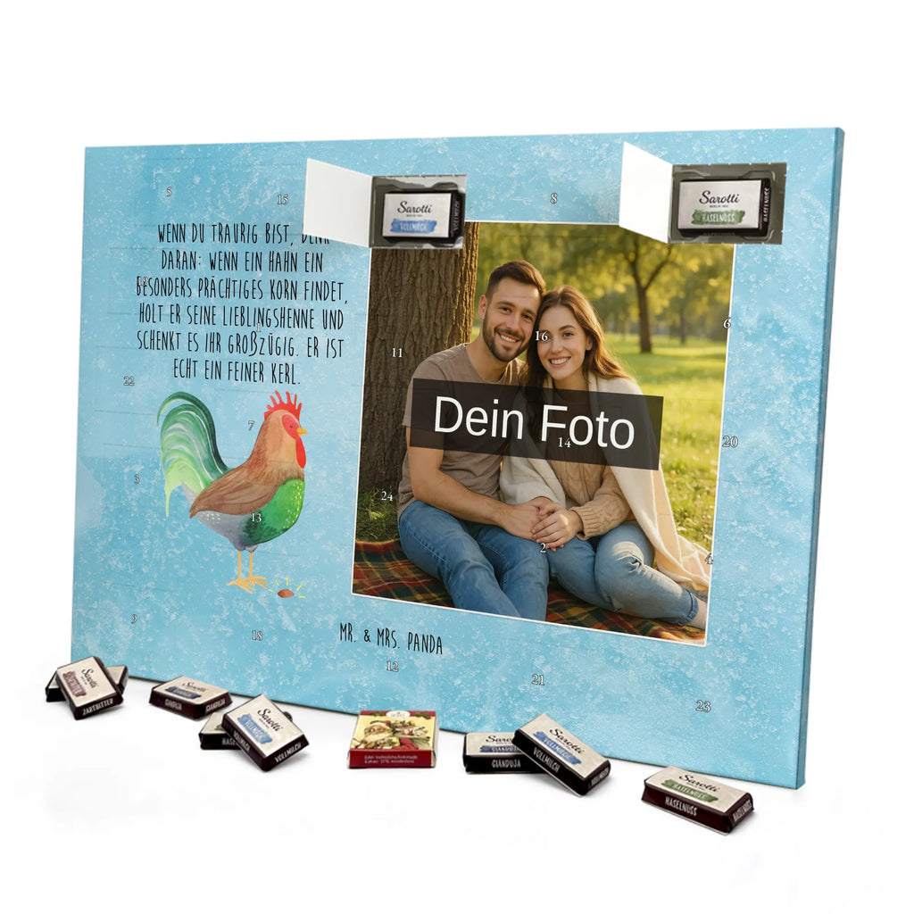 Personalisierter Schoko Foto Adventskalender Hahn Korn Personalisierter Schoko Foto Adventskalender, Landwirt, Bauernhof, Landwirtin, Hoftiere, Henne, Natur, Hahn, Eier, Korn