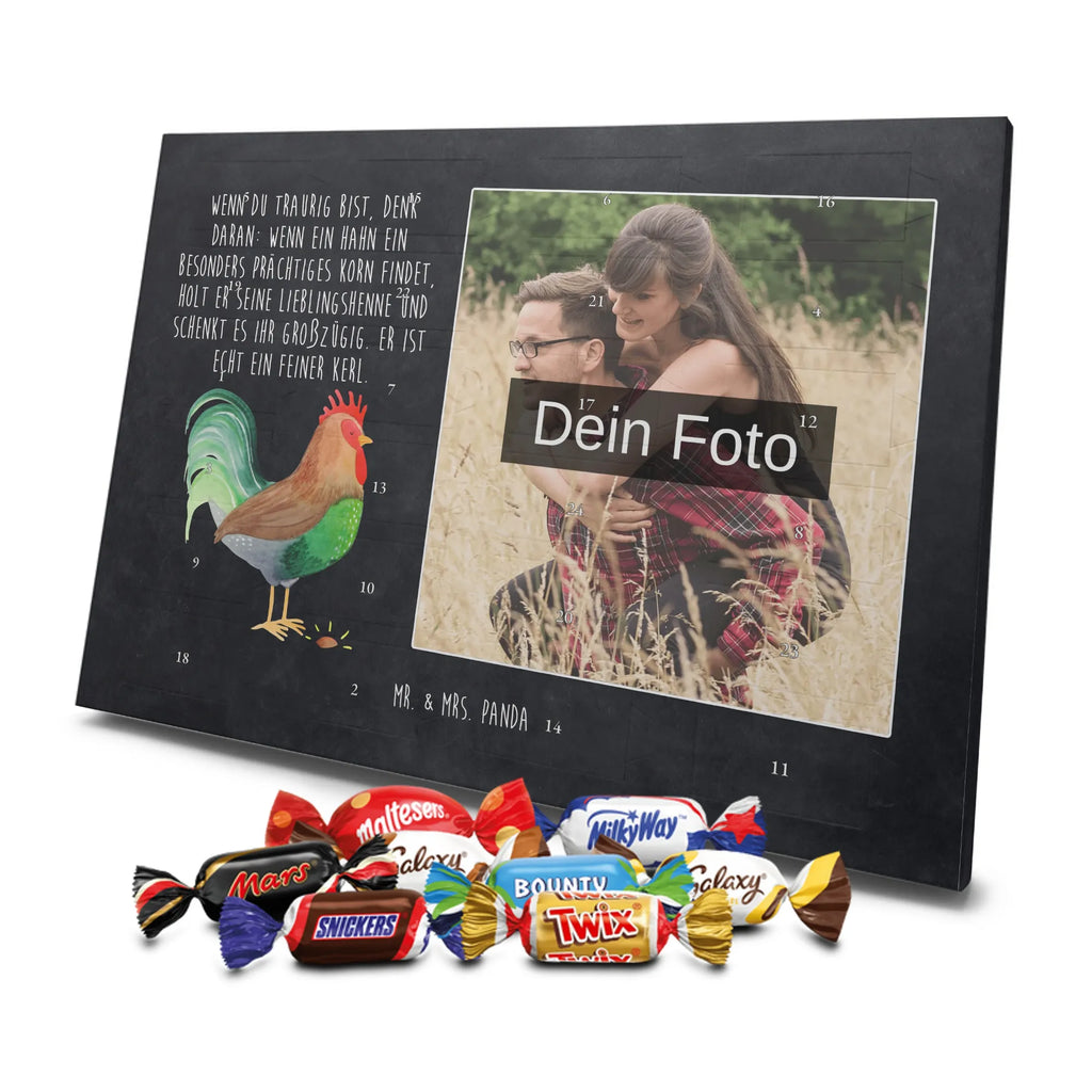 Personalisierter Schoko Foto Adventskalender Hahn Korn Personalisierter Schoko Foto Adventskalender, Landwirt, Bauernhof, Landwirtin, Hoftiere, Henne, Natur, Hahn, Eier, Korn