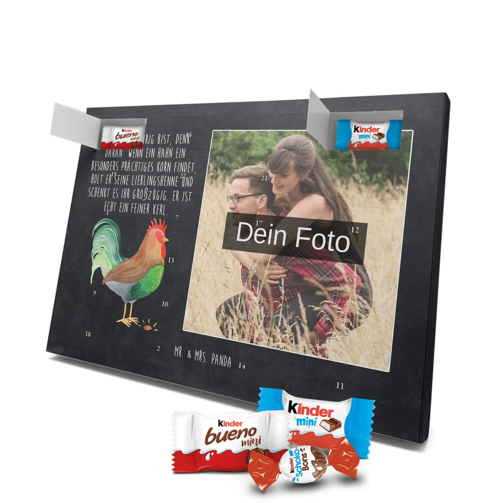 Personalisierter Schoko Foto Adventskalender Hahn Korn Personalisierter Schoko Foto Adventskalender, Landwirt, Bauernhof, Landwirtin, Hoftiere, Henne, Natur, Hahn, Eier, Korn