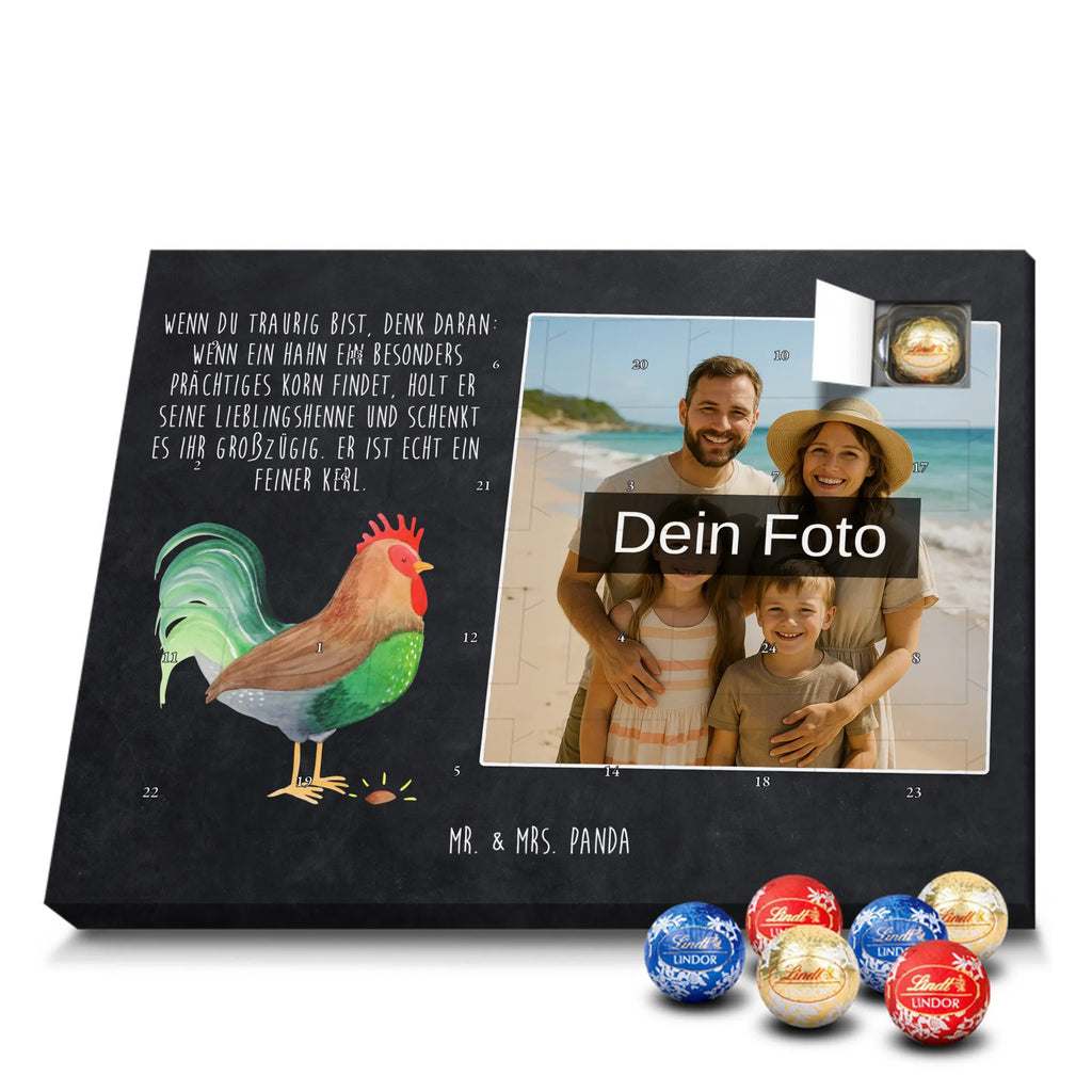 Personalisierter Schoko Foto Adventskalender Hahn Korn Personalisierter Schoko Foto Adventskalender, Landwirt, Bauernhof, Landwirtin, Hoftiere, Henne, Natur, Hahn, Eier, Korn