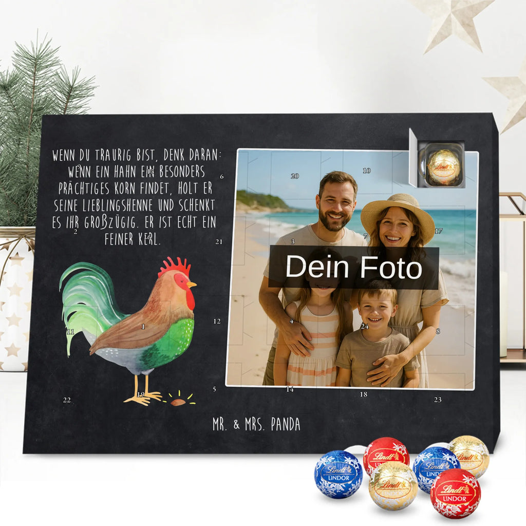 Personalisierter Schoko Foto Adventskalender Hahn Korn Personalisierter Schoko Foto Adventskalender, Landwirt, Bauernhof, Landwirtin, Hoftiere, Henne, Natur, Hahn, Eier, Korn