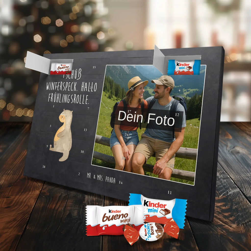 Personalisierter Schoko Foto Adventskalender Otter Bauch Personalisierter Schoko Foto Adventskalender, Fischotter, Seeotter, Otter, Otter Seeotter See Otter