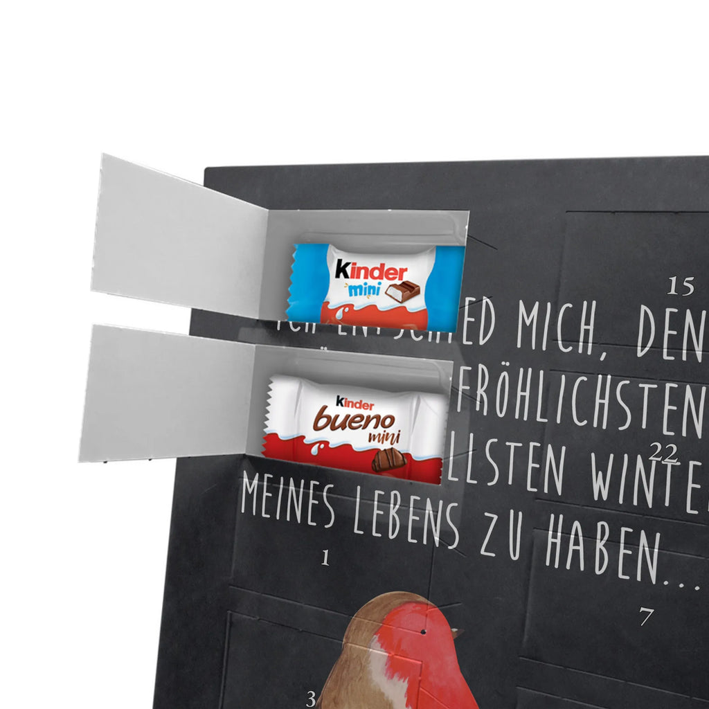 Personalisierter Schoko Foto Adventskalender Rotkehlchen Schlitten Personalisierter Schoko Foto Adventskalender, Winter, Wintermotiv, Advent, Nikolaus, Weihnachten, Weihnachtsdeko, Heiligabend, Vogel, Schlitten