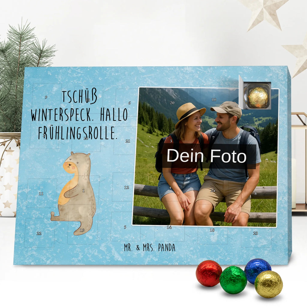 Personalisierter Schoko Foto Adventskalender Otter Bauch Personalisierter Schoko Foto Adventskalender, Fischotter, Seeotter, Otter, Otter Seeotter See Otter