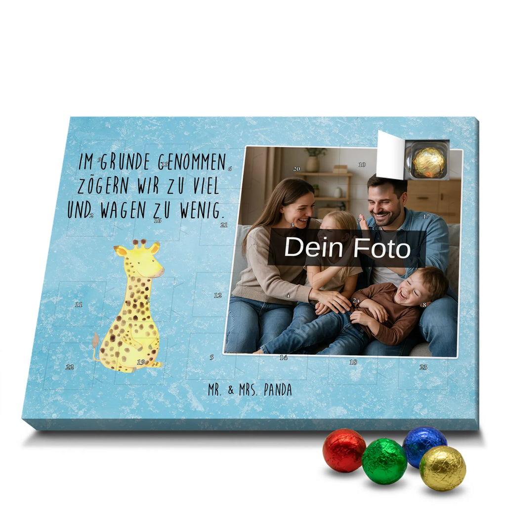 Personalisierter Schoko Foto Adventskalender Giraffe Zufrieden Personalisierter Schoko Foto Adventskalender, Afrika, Wildtiere, Glück, Abenteuer, Giraffe, Zufrieden