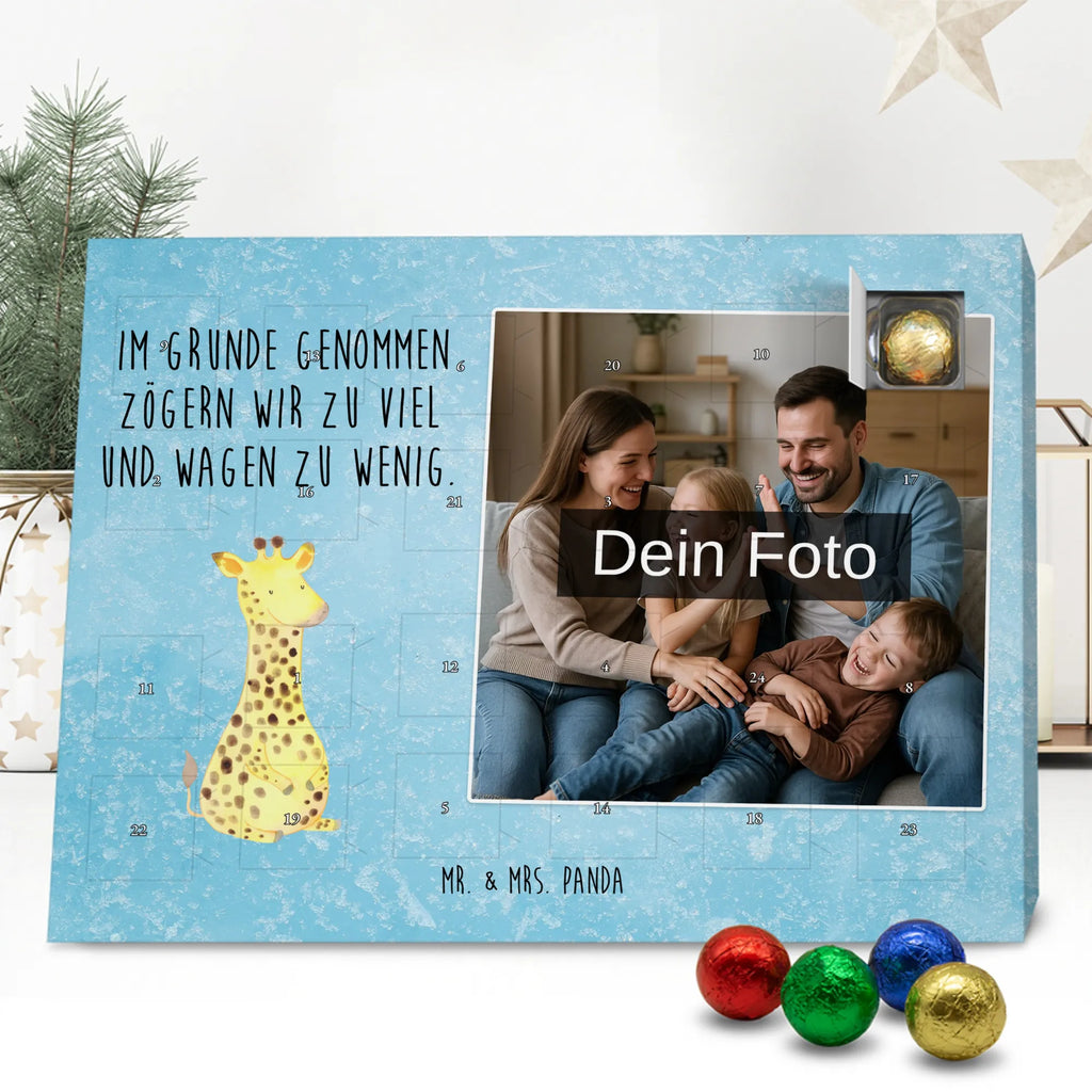 Personalisierter Schoko Foto Adventskalender Giraffe Zufrieden Personalisierter Schoko Foto Adventskalender, Afrika, Wildtiere, Glück, Abenteuer, Giraffe, Zufrieden