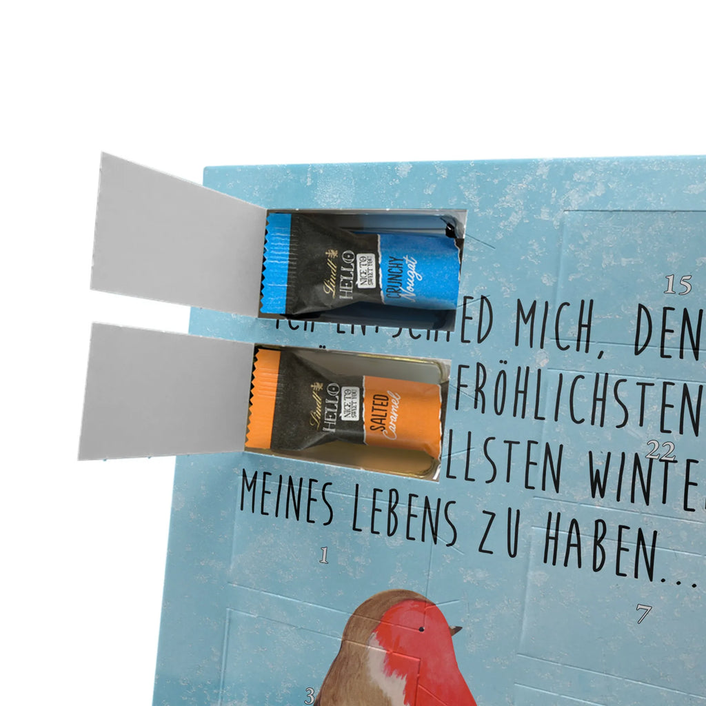 Personalisierter Schoko Foto Adventskalender Rotkehlchen Schlitten Personalisierter Schoko Foto Adventskalender, Winter, Wintermotiv, Advent, Nikolaus, Weihnachten, Weihnachtsdeko, Heiligabend, Vogel, Schlitten