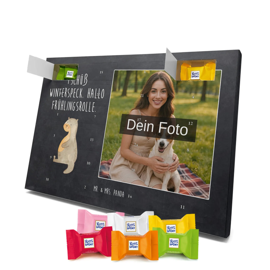 Personalisierter Schoko Foto Adventskalender Otter Bauch Personalisierter Schoko Foto Adventskalender, Fischotter, Seeotter, Otter, Otter Seeotter See Otter