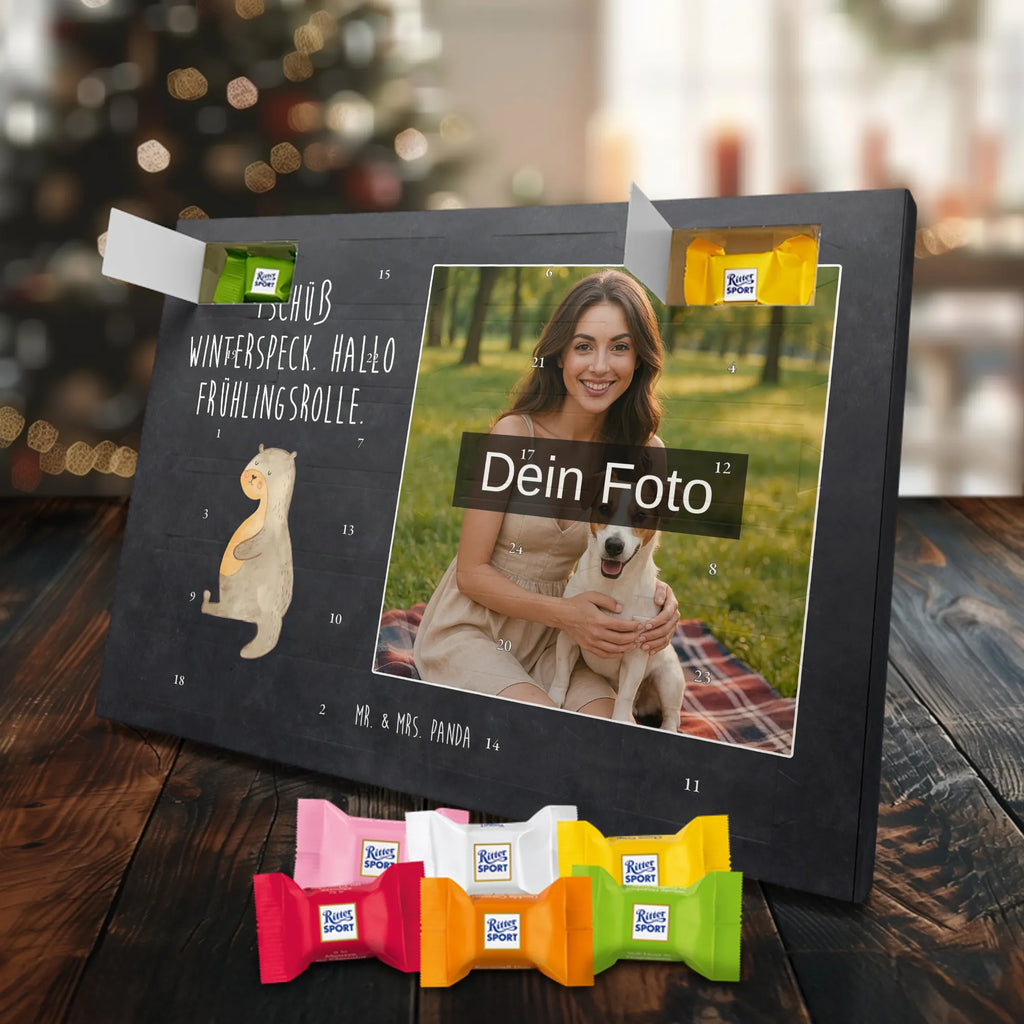 Personalisierter Schoko Foto Adventskalender Otter Bauch Personalisierter Schoko Foto Adventskalender, Fischotter, Seeotter, Otter, Otter Seeotter See Otter
