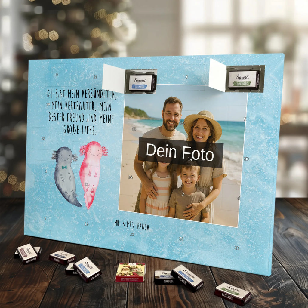  axolotl Girlfriend Personalisierter Schoko Foto Adventskalender, Axolotl, Molch, Schwanzlurch, Lurche, Jahrestag, Valentinstag, Lurch, Axolot, Ehemann, Freund, Liebe, Verlobter, Große Liebe, Liebesbeweis