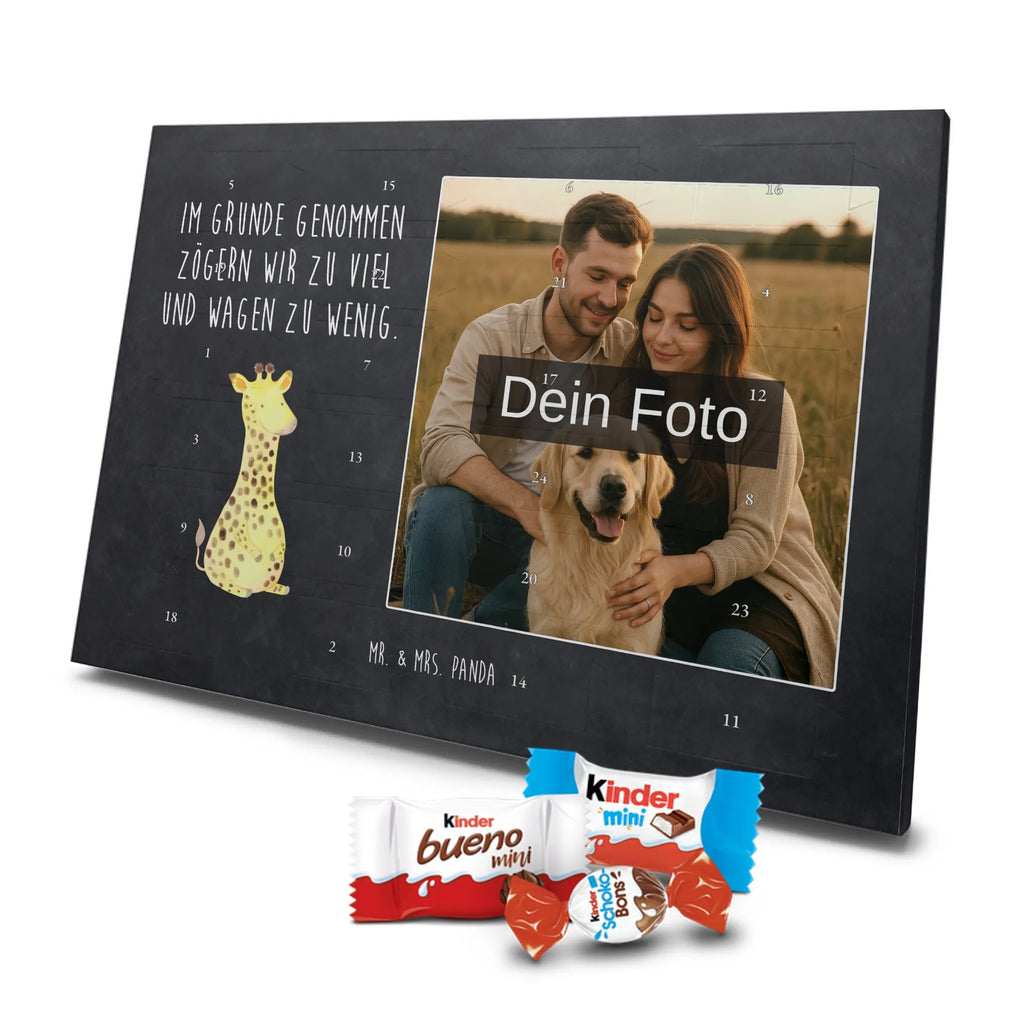 Personalisierter Schoko Foto Adventskalender Giraffe Zufrieden Personalisierter Schoko Foto Adventskalender, Afrika, Wildtiere, Glück, Abenteuer, Giraffe, Zufrieden