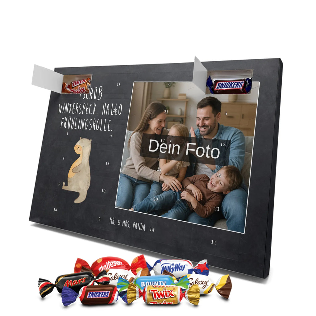 Personalisierter Schoko Foto Adventskalender Otter Bauch Personalisierter Schoko Foto Adventskalender, Fischotter, Seeotter, Otter, Otter Seeotter See Otter