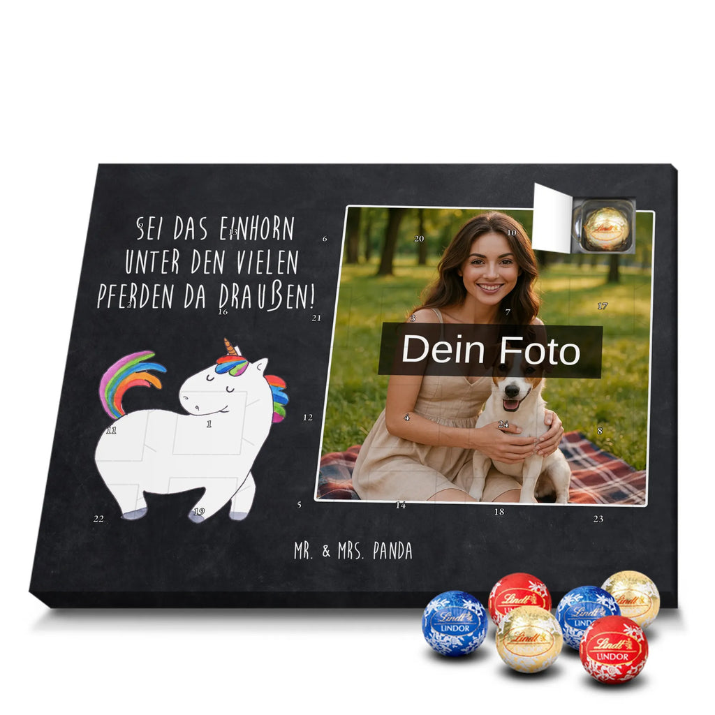 Personalisierter Schoko Foto Adventskalender Einhorn Stolzieren Personalisierter Schoko Foto Adventskalender, Unicorn, Einhorn, Einhörner, Einhorn Deko, Freundin, Anders, Pferd, Bunt, Reiten, Stolz, Geschenk, Reiter