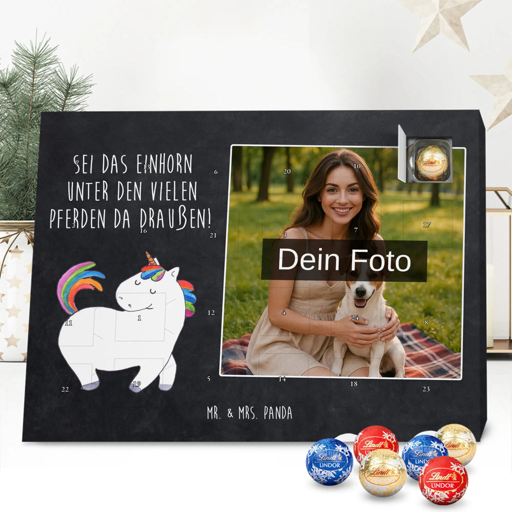Personalisierter Schoko Foto Adventskalender Einhorn Stolzieren Personalisierter Schoko Foto Adventskalender, Unicorn, Einhorn, Einhörner, Einhorn Deko, Freundin, Anders, Pferd, Bunt, Reiten, Stolz, Geschenk, Reiter