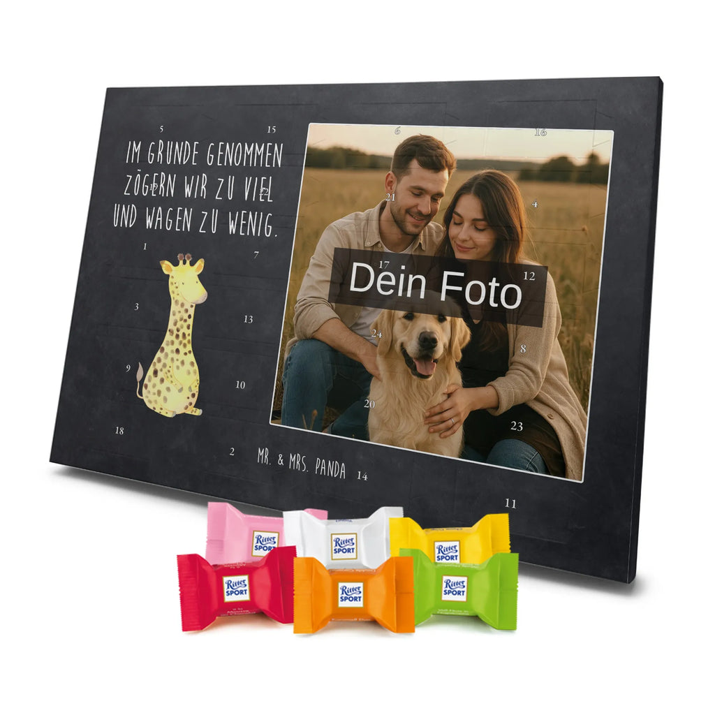 Personalisierter Schoko Foto Adventskalender Giraffe Zufrieden Personalisierter Schoko Foto Adventskalender, Afrika, Wildtiere, Glück, Abenteuer, Giraffe, Zufrieden