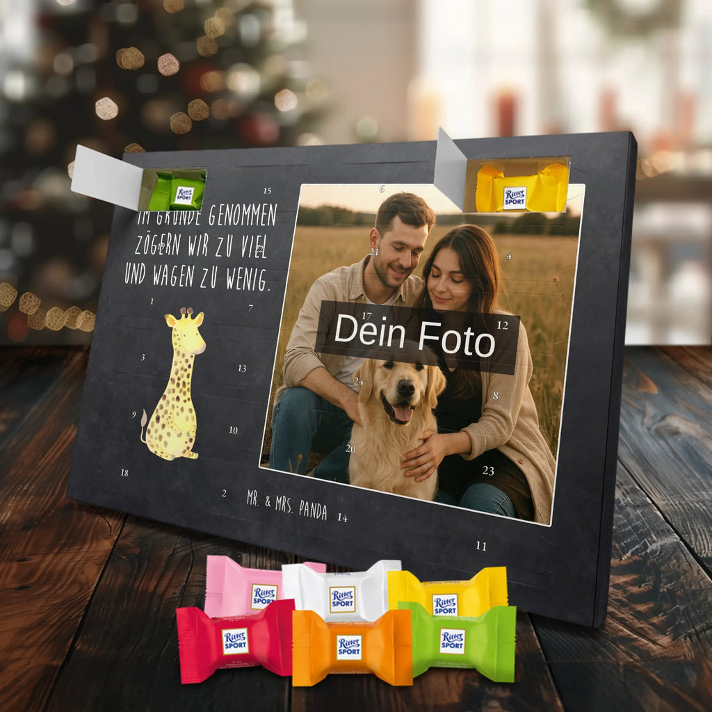 Personalisierter Schoko Foto Adventskalender Giraffe Zufrieden Personalisierter Schoko Foto Adventskalender, Afrika, Wildtiere, Glück, Abenteuer, Giraffe, Zufrieden