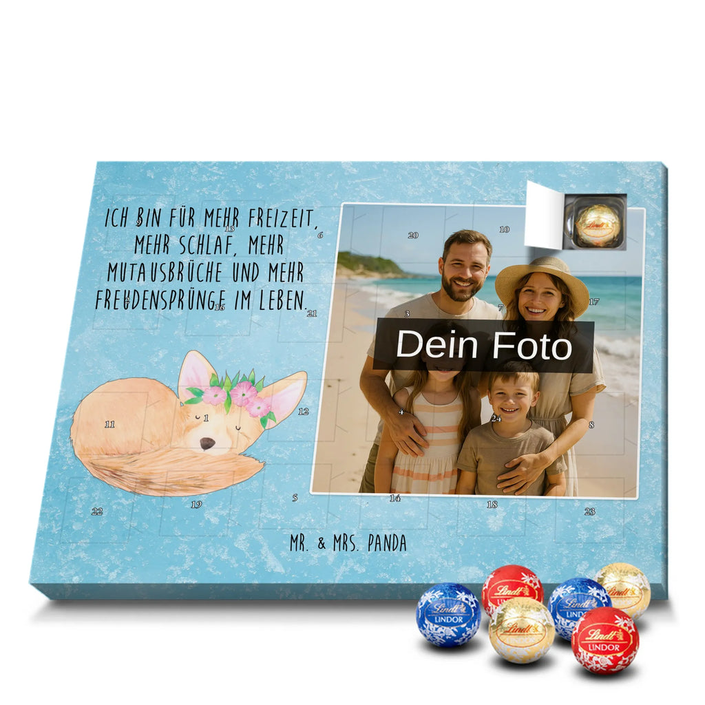 Personalisierter Schoko Foto Adventskalender Wüstenfuchs Blumen Personalisierter Schoko Foto Adventskalender, Afrika, Wildtiere, Wüstenfuchs, Wüste, Glücklich, Blumenkranz, Blumen