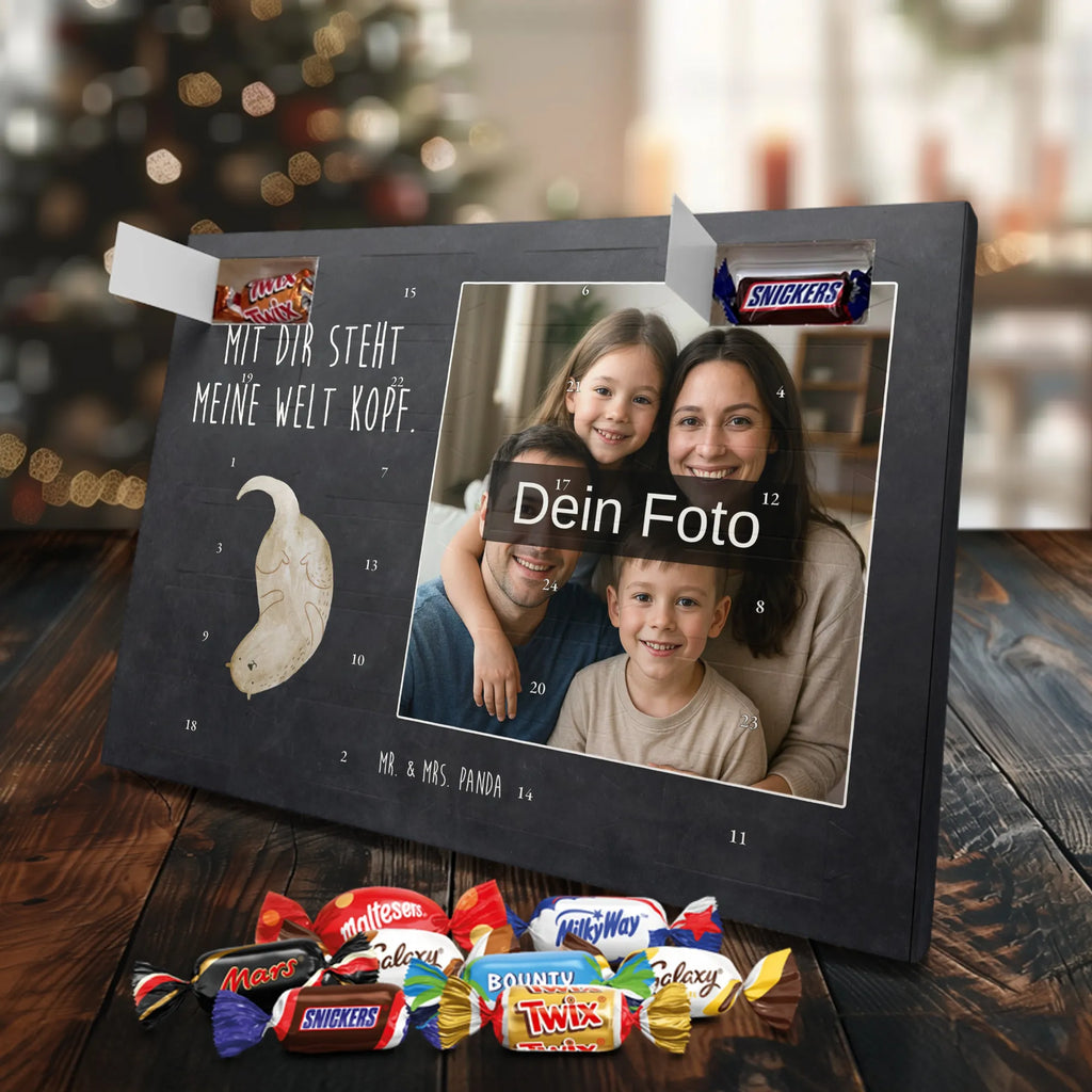 Personalisierter Schoko Foto Adventskalender Otter Kopfüber Personalisierter Schoko Foto Adventskalender, Fischotter, Otter, Seeotter, Otter Seeotter See Otter