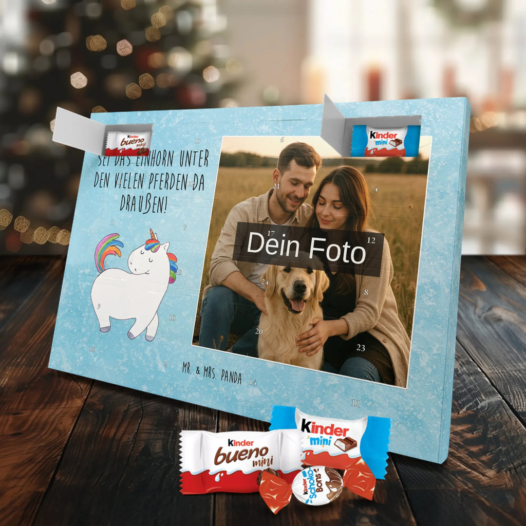 Personalisierter Schoko Foto Adventskalender Einhorn Stolzieren Personalisierter Schoko Foto Adventskalender, Unicorn, Einhorn, Einhörner, Einhorn Deko, Freundin, Anders, Pferd, Bunt, Reiten, Stolz, Geschenk, Reiter
