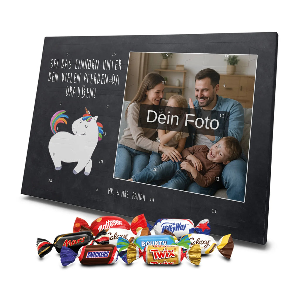 Personalisierter Schoko Foto Adventskalender Einhorn Stolzieren Personalisierter Schoko Foto Adventskalender, Unicorn, Einhorn, Einhörner, Einhorn Deko, Freundin, Anders, Pferd, Bunt, Reiten, Stolz, Geschenk, Reiter