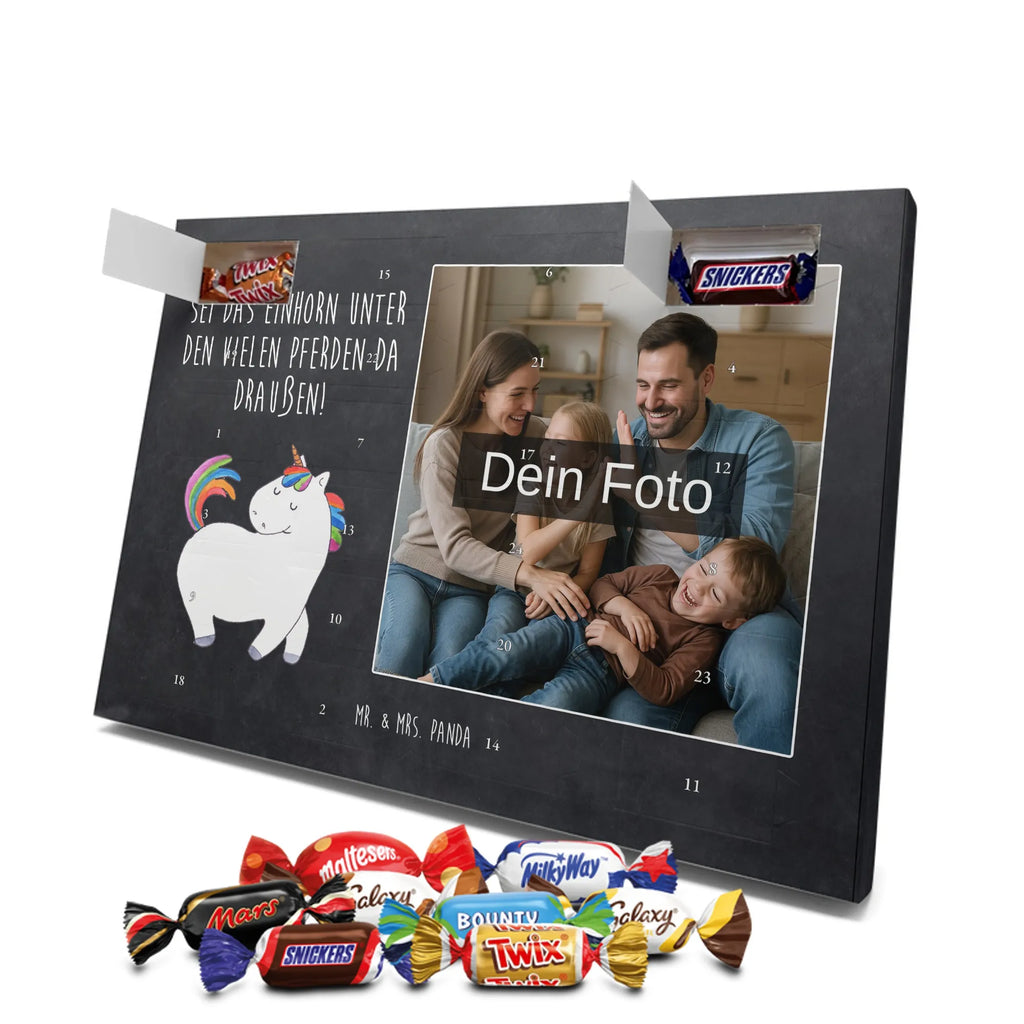 Personalisierter Schoko Foto Adventskalender Einhorn Stolzieren Personalisierter Schoko Foto Adventskalender, Unicorn, Einhorn, Einhörner, Einhorn Deko, Freundin, Anders, Pferd, Bunt, Reiten, Stolz, Geschenk, Reiter