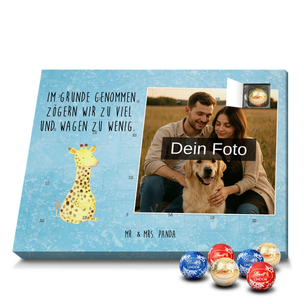 Personalisierter Schoko Foto Adventskalender Giraffe Zufrieden Personalisierter Schoko Foto Adventskalender, Afrika, Wildtiere, Glück, Abenteuer, Giraffe, Zufrieden