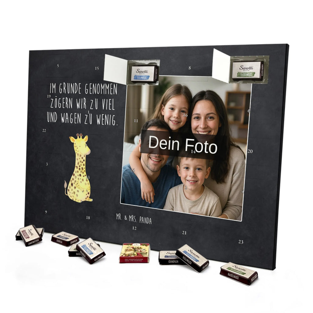 Personalisierter Schoko Foto Adventskalender Giraffe Zufrieden Personalisierter Schoko Foto Adventskalender, Afrika, Wildtiere, Glück, Abenteuer, Giraffe, Zufrieden