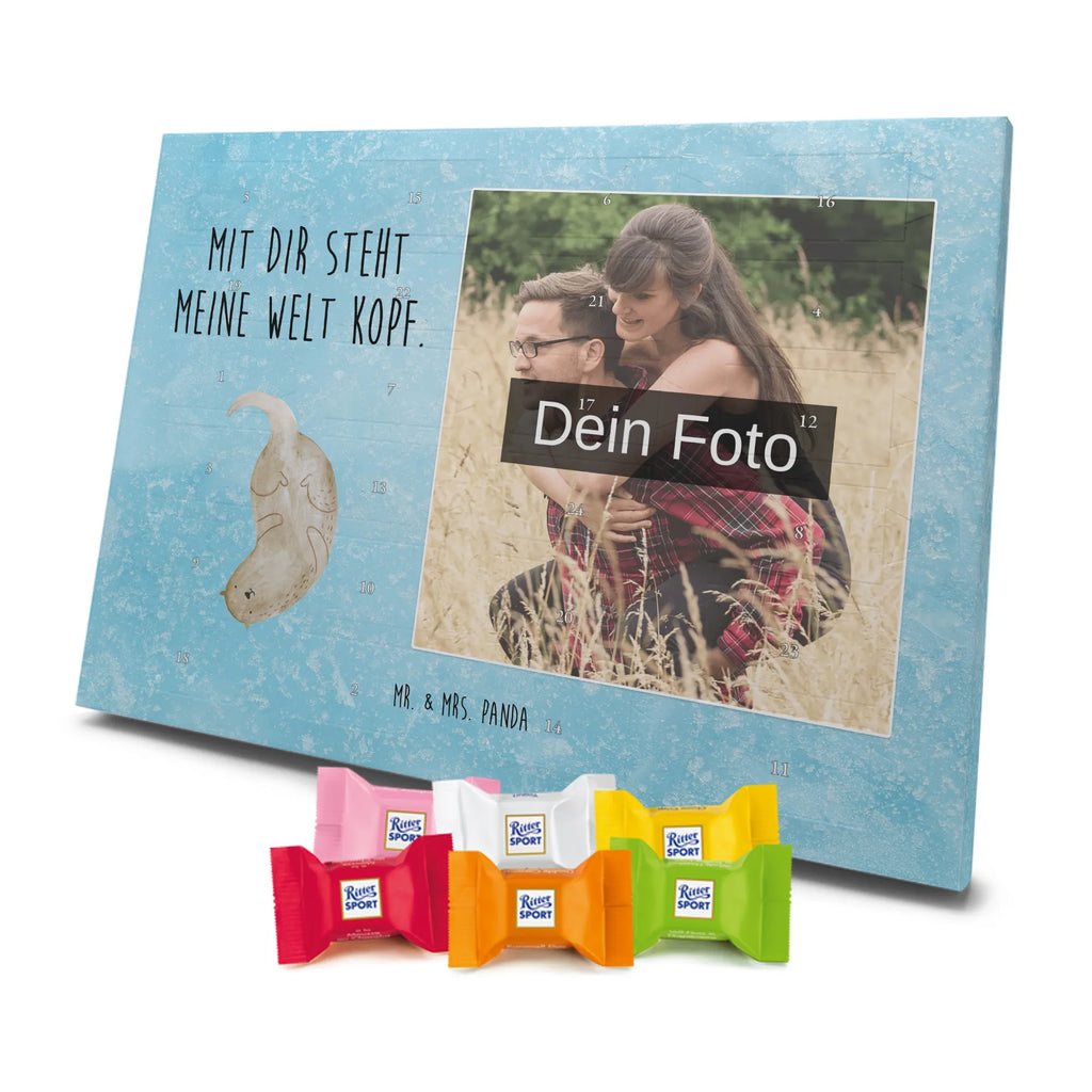Personalisierter Schoko Foto Adventskalender Otter Kopfüber Personalisierter Schoko Foto Adventskalender, Fischotter, Otter, Seeotter, Otter Seeotter See Otter