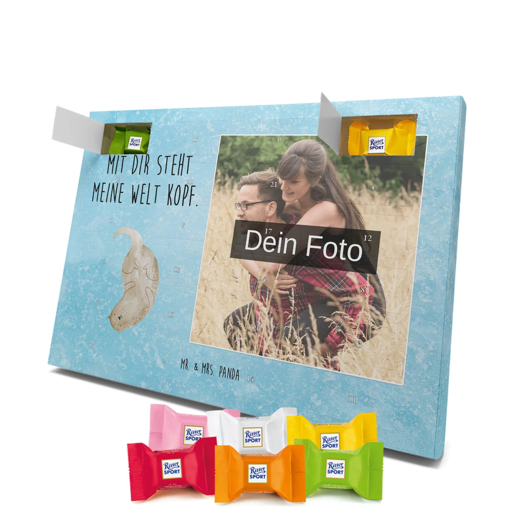 Personalisierter Schoko Foto Adventskalender Otter Kopfüber Personalisierter Schoko Foto Adventskalender, Fischotter, Otter, Seeotter, Otter Seeotter See Otter
