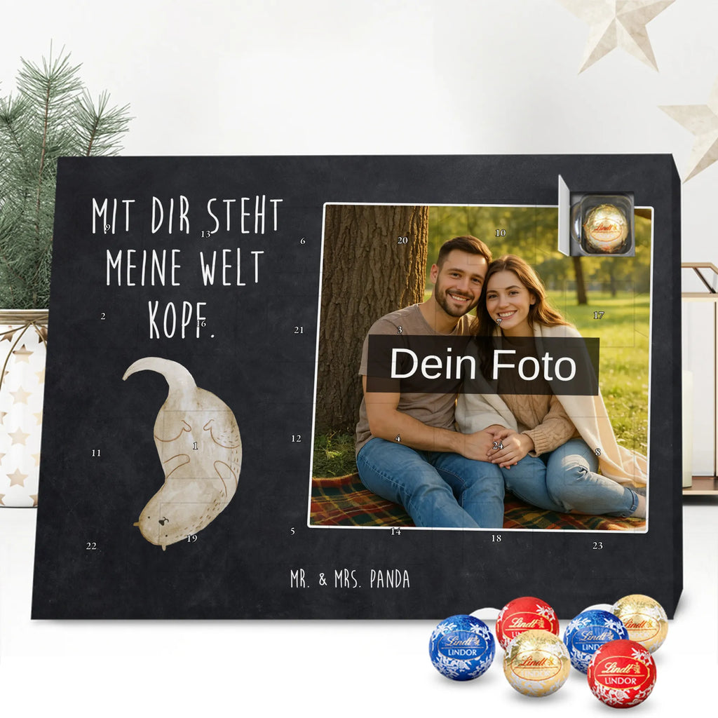 Personalisierter Schoko Foto Adventskalender Otter Kopfüber Personalisierter Schoko Foto Adventskalender, Fischotter, Otter, Seeotter, Otter Seeotter See Otter