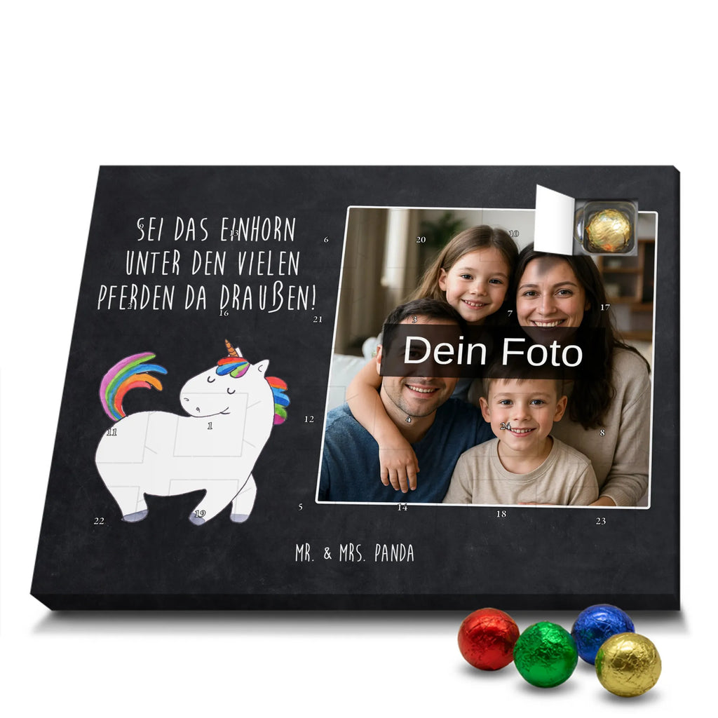 Personalisierter Schoko Foto Adventskalender Einhorn Stolzieren Personalisierter Schoko Foto Adventskalender, Unicorn, Einhorn, Einhörner, Einhorn Deko, Freundin, Anders, Pferd, Bunt, Reiten, Stolz, Geschenk, Reiter