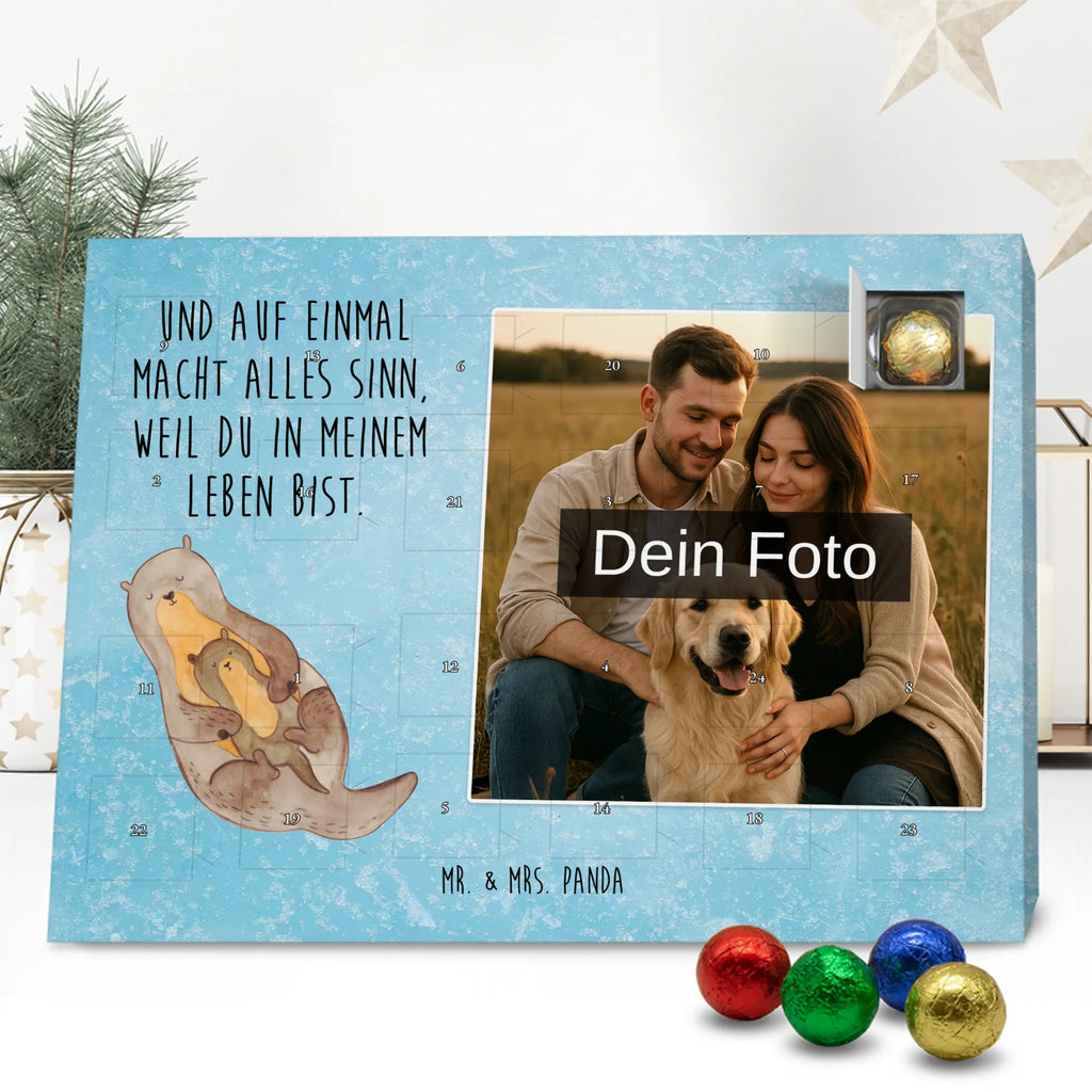 Personalisierter Schoko Foto Adventskalender Otter Kind Personalisierter Schoko Foto Adventskalender, Fischotter, Otter, Seeotter, Otter Seeotter See Otter