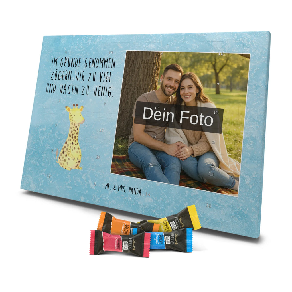 Personalisierter Schoko Foto Adventskalender Giraffe Zufrieden Personalisierter Schoko Foto Adventskalender, Afrika, Wildtiere, Glück, Abenteuer, Giraffe, Zufrieden