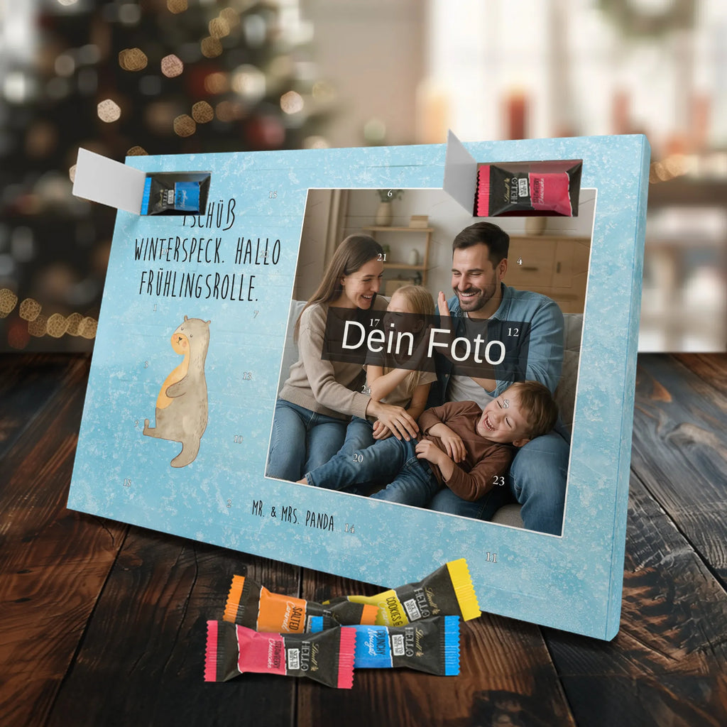 Personalisierter Schoko Foto Adventskalender Otter Bauch Personalisierter Schoko Foto Adventskalender, Fischotter, Seeotter, Otter, Otter Seeotter See Otter