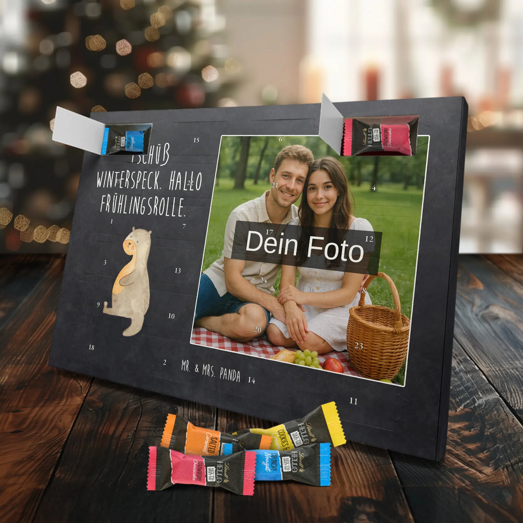 Personalisierter Schoko Foto Adventskalender Otter Bauch Personalisierter Schoko Foto Adventskalender, Fischotter, Seeotter, Otter, Otter Seeotter See Otter