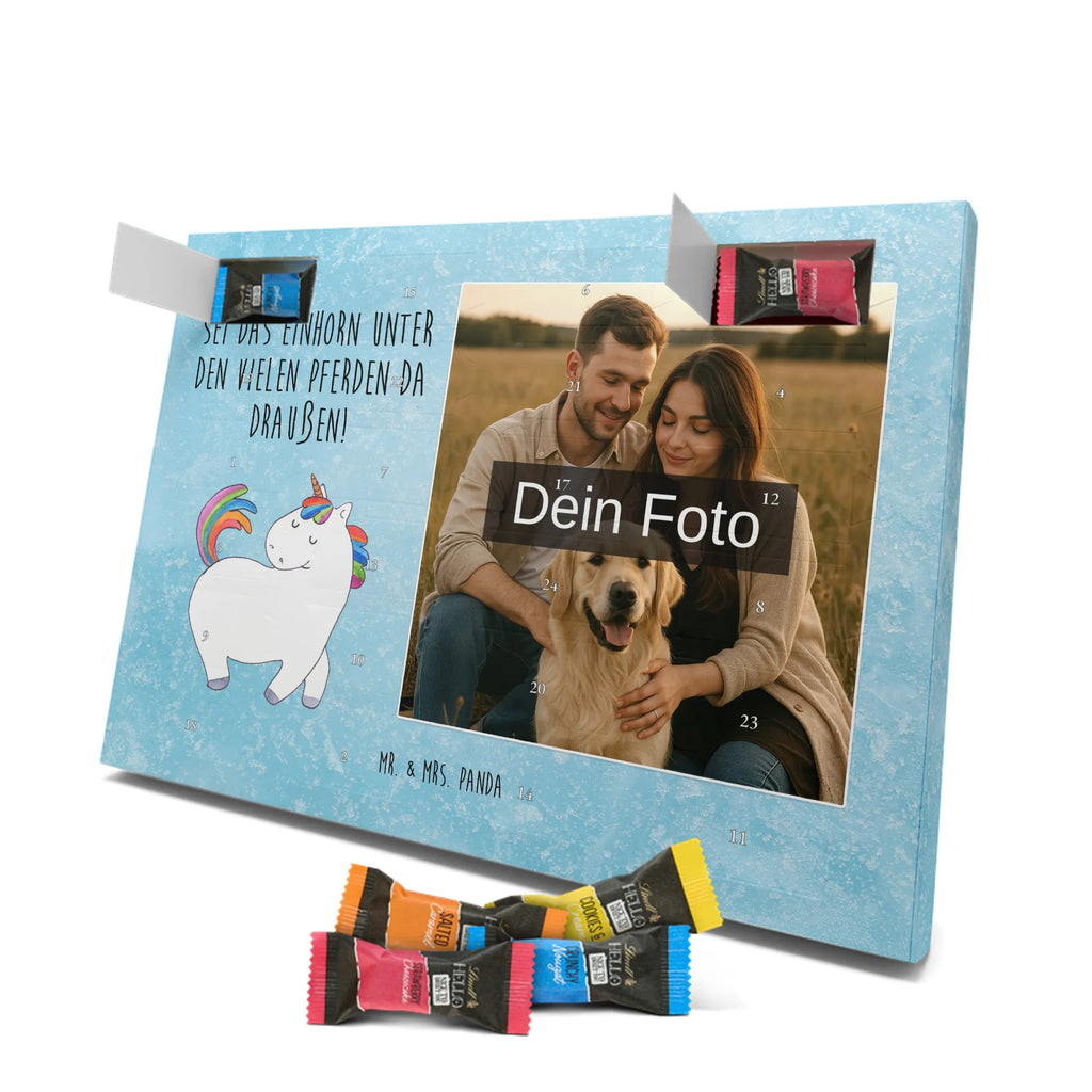 Personalisierter Schoko Foto Adventskalender Einhorn Stolzieren Personalisierter Schoko Foto Adventskalender, Unicorn, Einhorn, Einhörner, Einhorn Deko, Freundin, Anders, Pferd, Bunt, Reiten, Stolz, Geschenk, Reiter