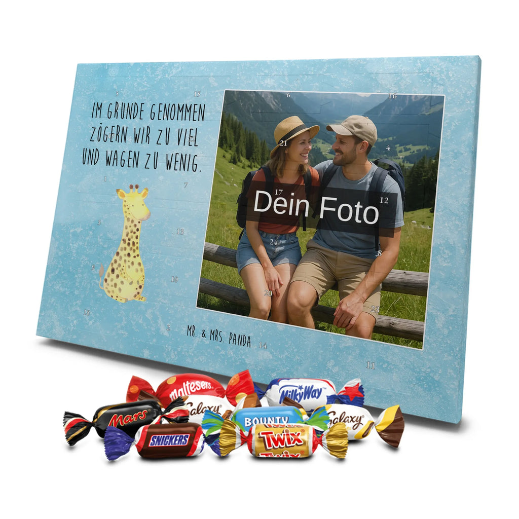 Personalisierter Schoko Foto Adventskalender Giraffe Zufrieden Personalisierter Schoko Foto Adventskalender, Afrika, Wildtiere, Glück, Abenteuer, Giraffe, Zufrieden
