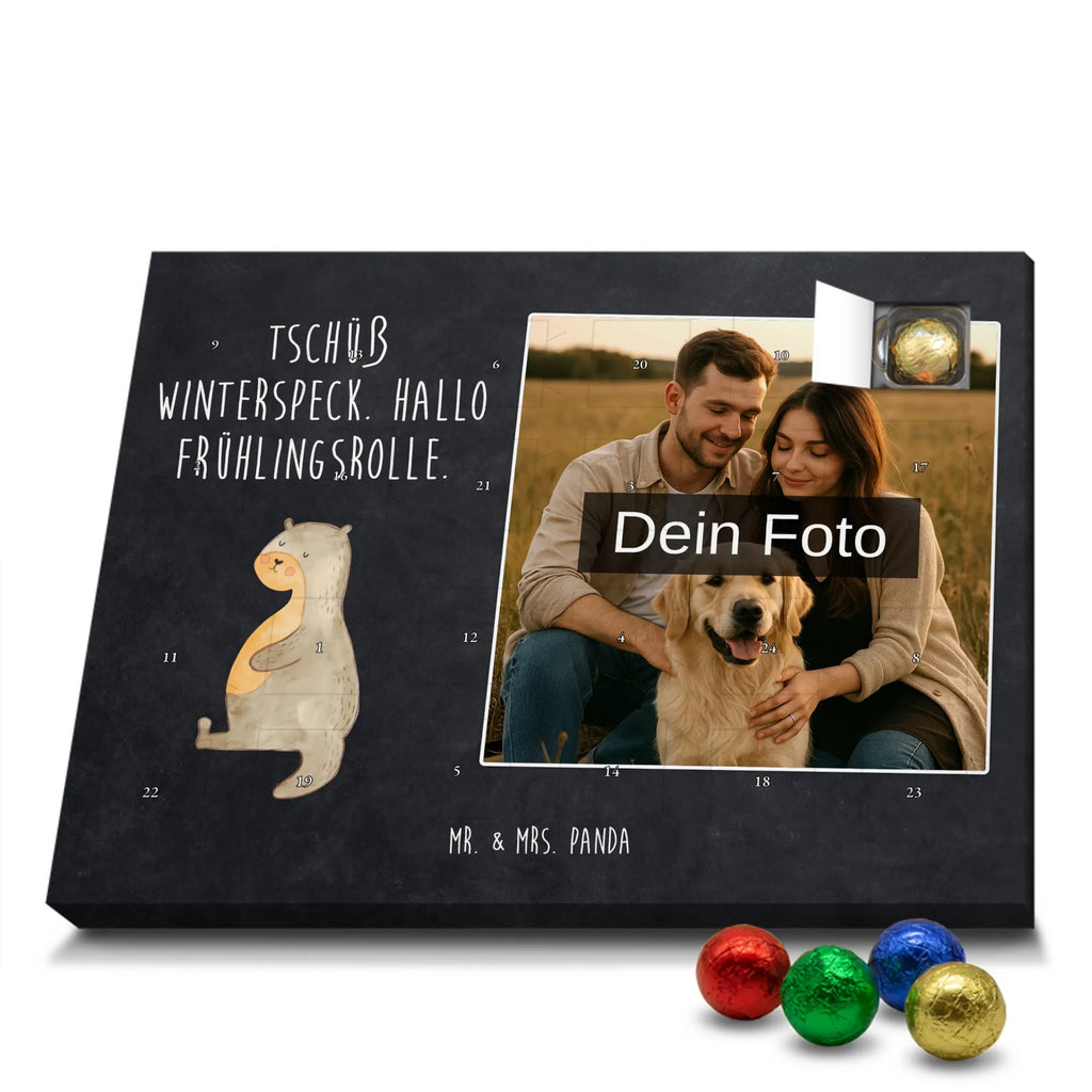 Personalisierter Schoko Foto Adventskalender Otter Bauch Personalisierter Schoko Foto Adventskalender, Fischotter, Seeotter, Otter, Otter Seeotter See Otter