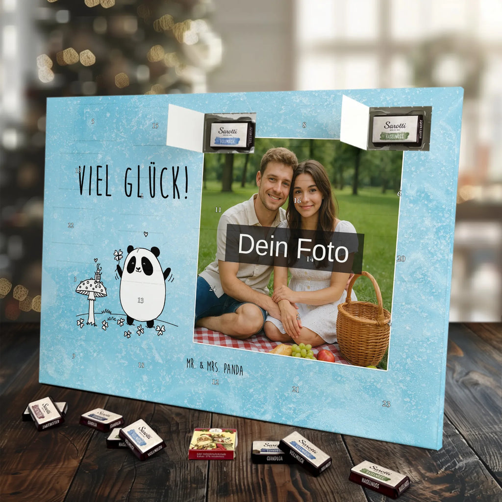  Panda Szczęście Personalisierter Schoko Foto Adventskalender