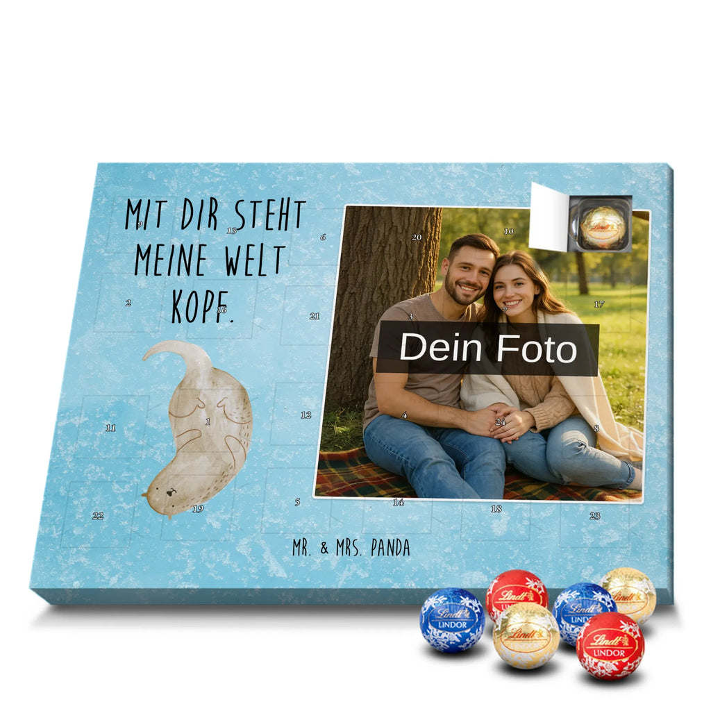 Personalisierter Schoko Foto Adventskalender Otter Kopfüber Personalisierter Schoko Foto Adventskalender, Fischotter, Otter, Seeotter, Otter Seeotter See Otter