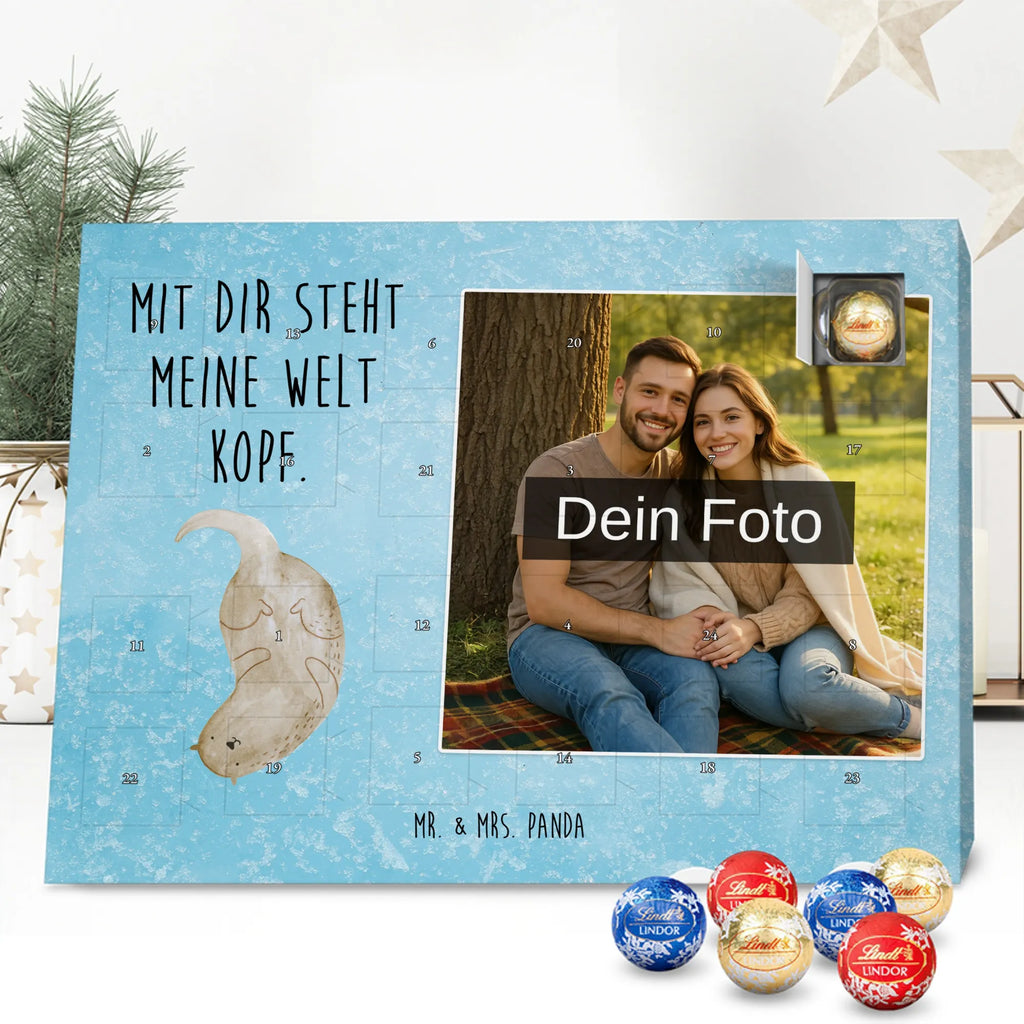 Personalisierter Schoko Foto Adventskalender Otter Kopfüber Personalisierter Schoko Foto Adventskalender, Fischotter, Otter, Seeotter, Otter Seeotter See Otter