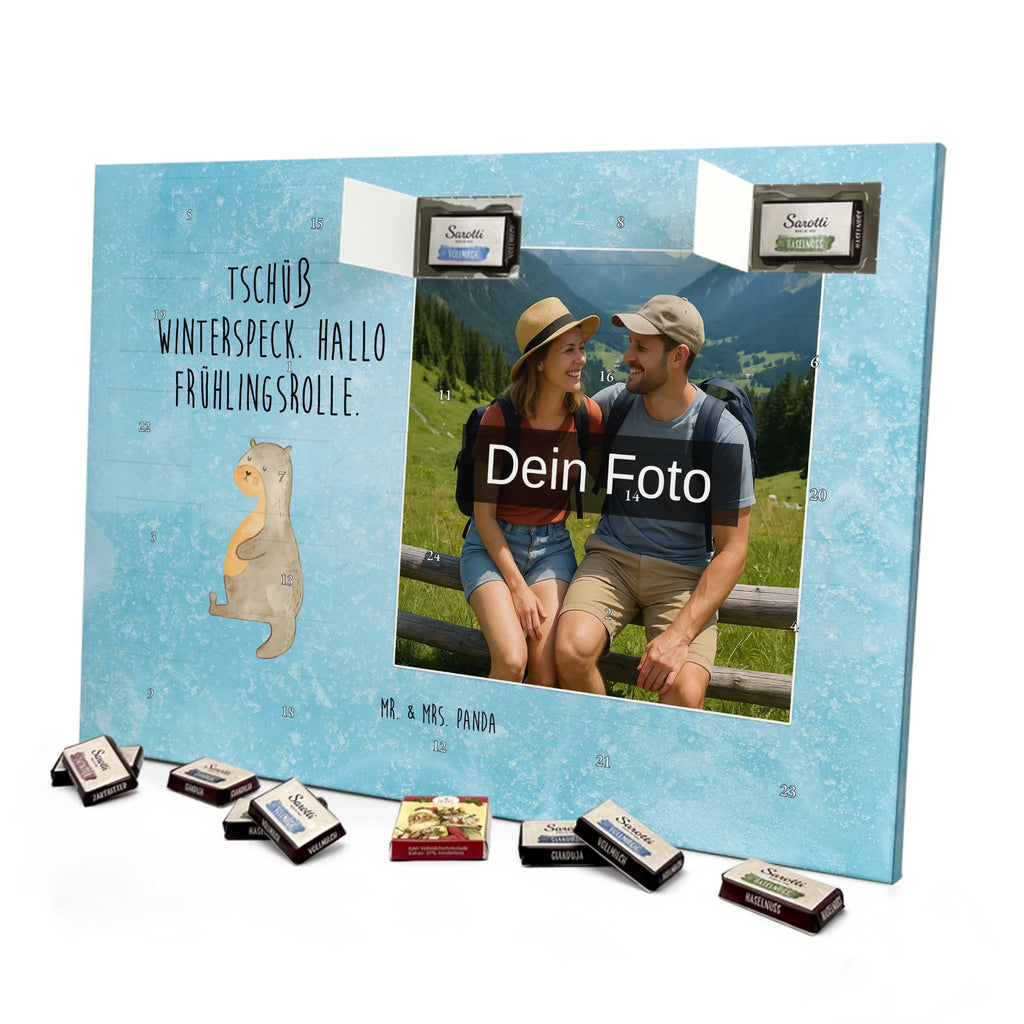 Personalisierter Schoko Foto Adventskalender Otter Bauch Personalisierter Schoko Foto Adventskalender, Fischotter, Seeotter, Otter, Otter Seeotter See Otter