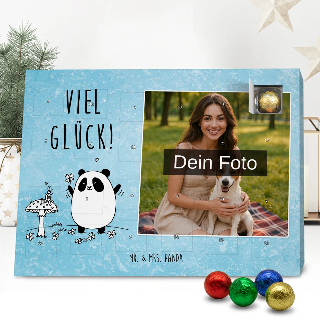  Panda Szczęście Personalisierter Schoko Foto Adventskalender