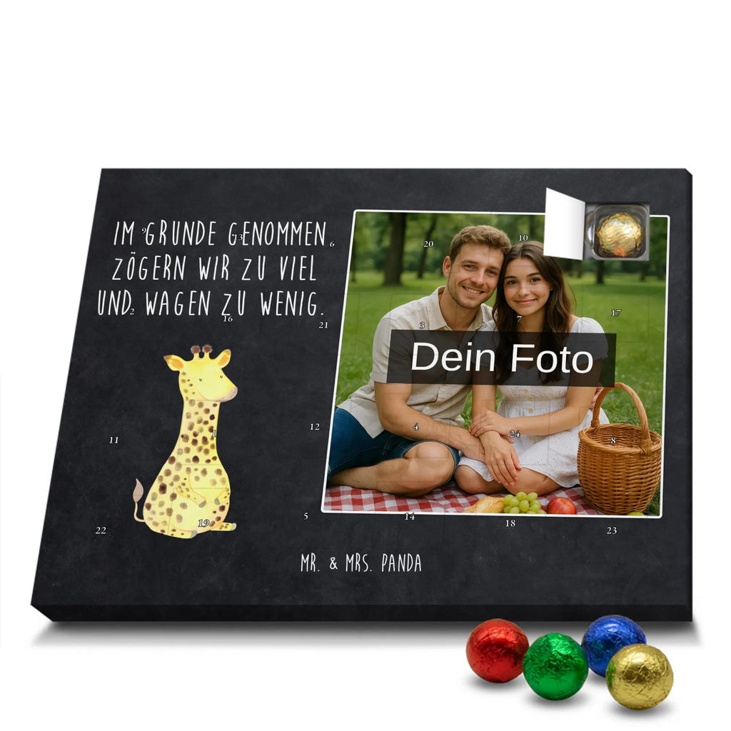 Personalisierter Schoko Foto Adventskalender Giraffe Zufrieden Personalisierter Schoko Foto Adventskalender, Afrika, Wildtiere, Glück, Abenteuer, Giraffe, Zufrieden